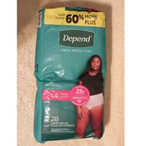 NEW! Depend Fresh Protection Underwear for Women, Maximum Absorbency, 28 Ct. Pkg
